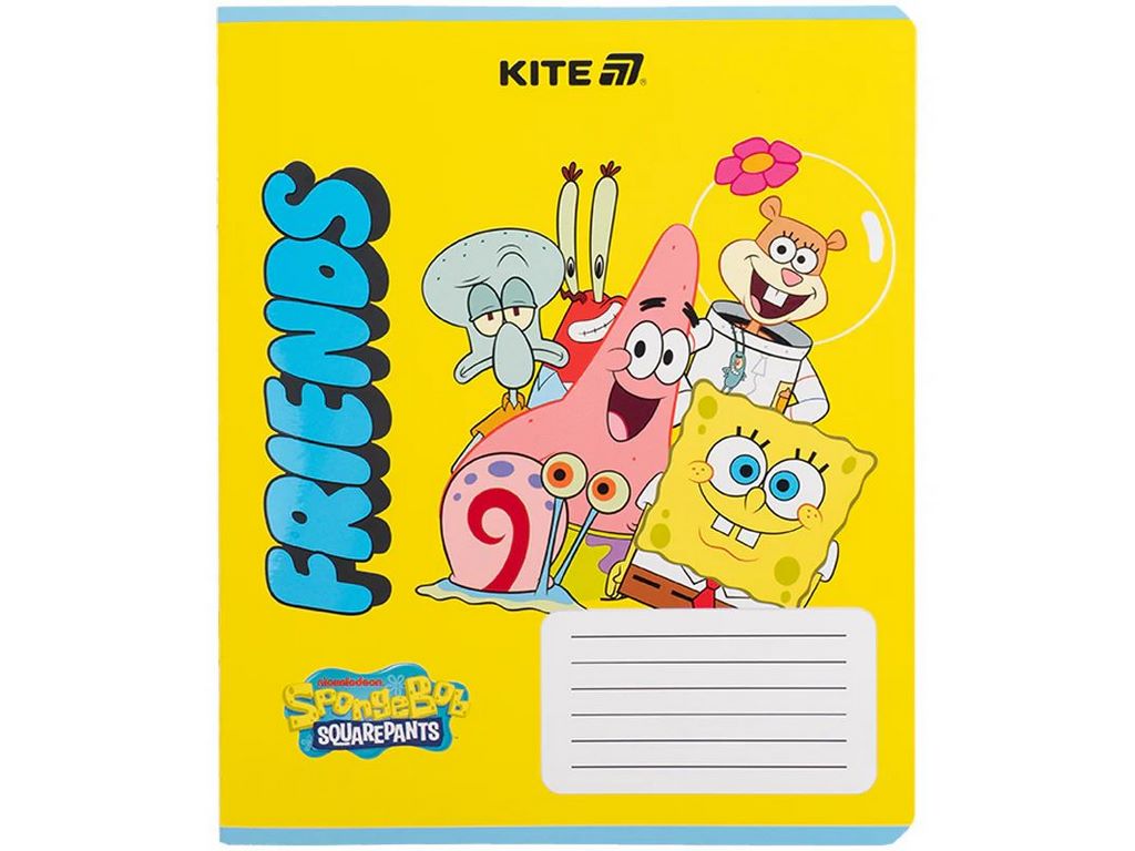 Зошит у клітинку 12 аркушів, SpongeBob SquarePants (ціна за 1шт)