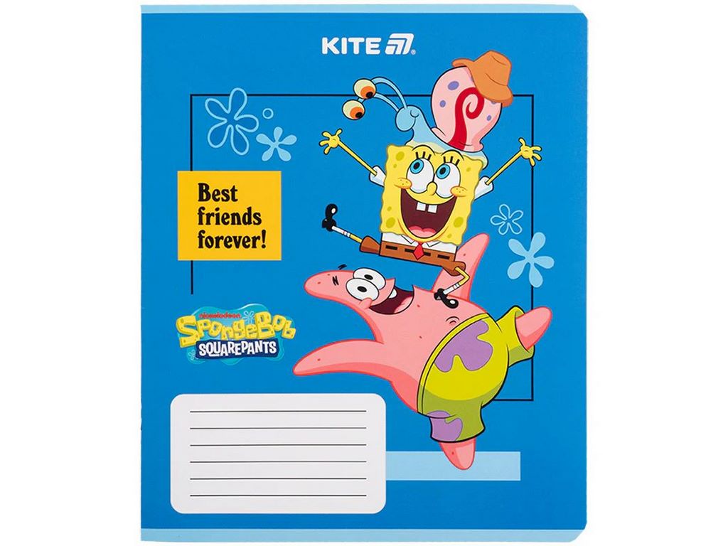 Зошит у клітинку 12 аркушів, SpongeBob SquarePants (ціна за 1шт)