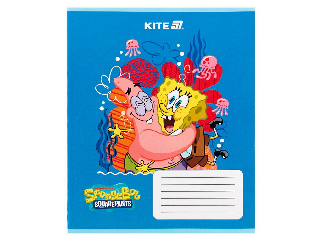 Зошит у косу лінію на 12 аркушів, SpongeBob SquarePants (ціна за 1шт)