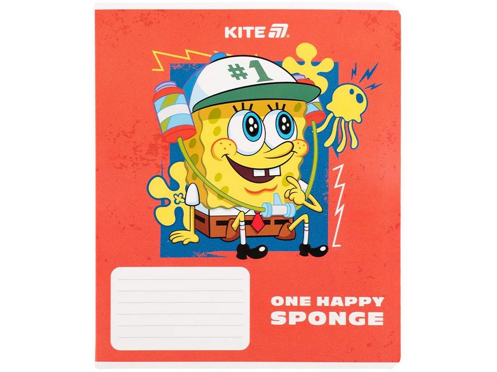 Тетрадь в клетку 18 листов, SpongeBob SquarePants (цена за 1шт)