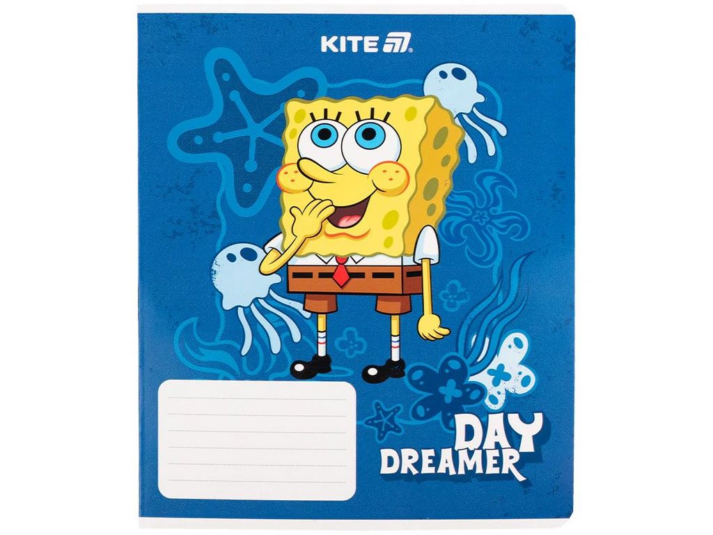 Тетрадь в клетку 18 листов, SpongeBob SquarePants (цена за 1шт)
