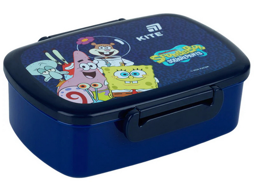 Ланчбокс з мініконтейнером та столовими приладами  Kite SpongeBob SquarePants SB26-163, 750 мл
