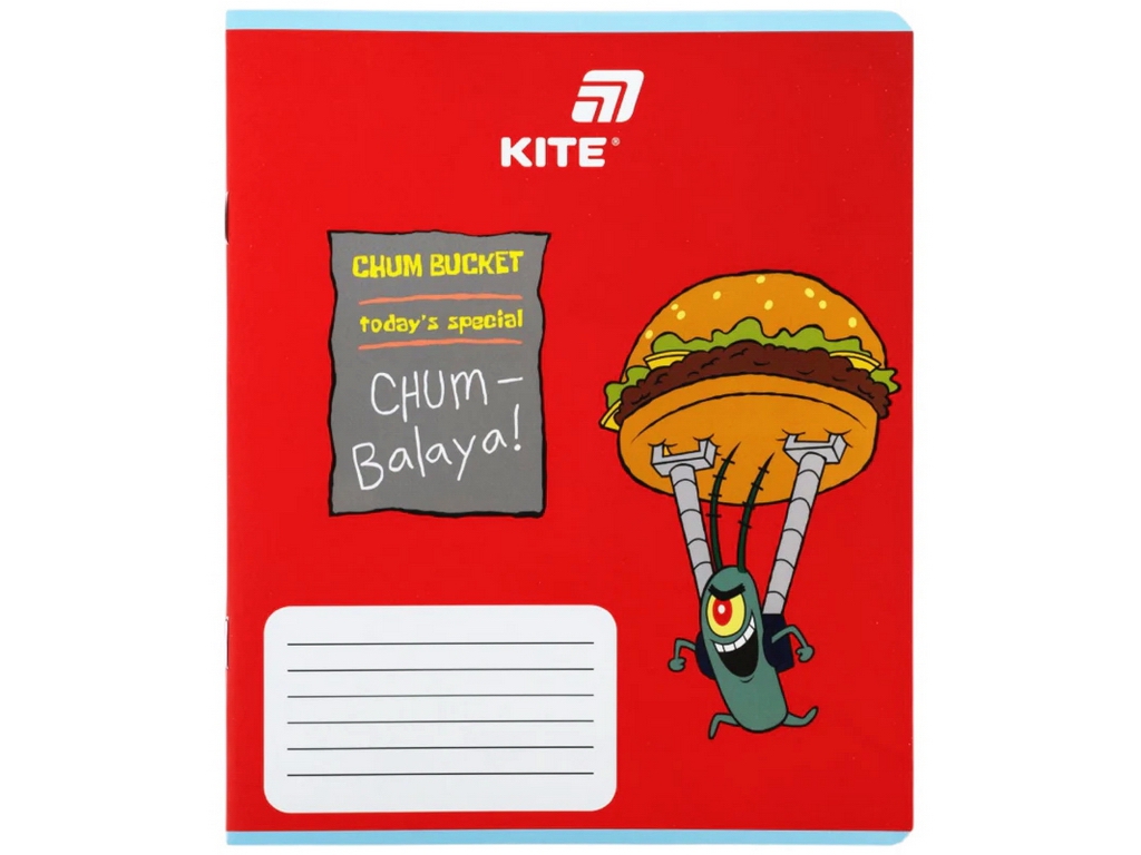 Зошит у кілітинку PetsongeBob SquarePants Kite SB26-232, 12 аркушів, мікс видів, ціна за 1шт