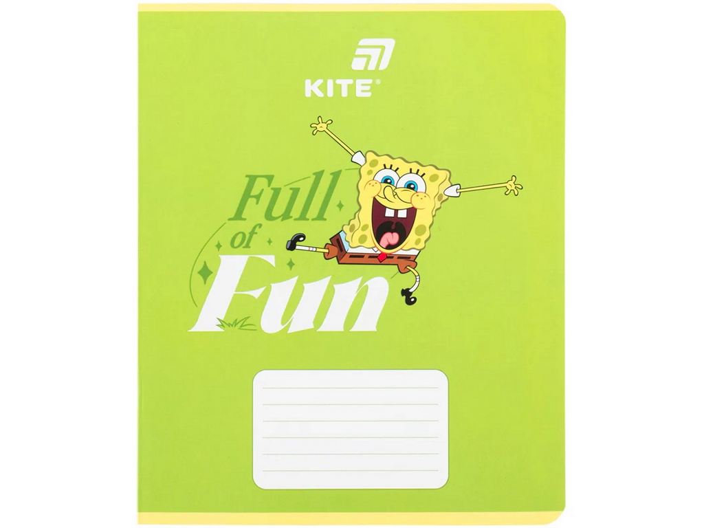 Зошит шкільний Kite SpongeBob, 18 аркушів, клітинка, 5 видів (ціна за 1шт), Kite