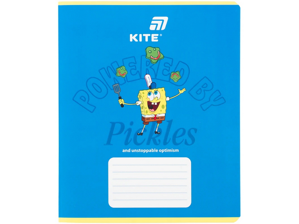 Зошит шкільний Kite SpongeBob, 18 аркушів, клітинка, 5 видів (ціна за 1шт), Kite