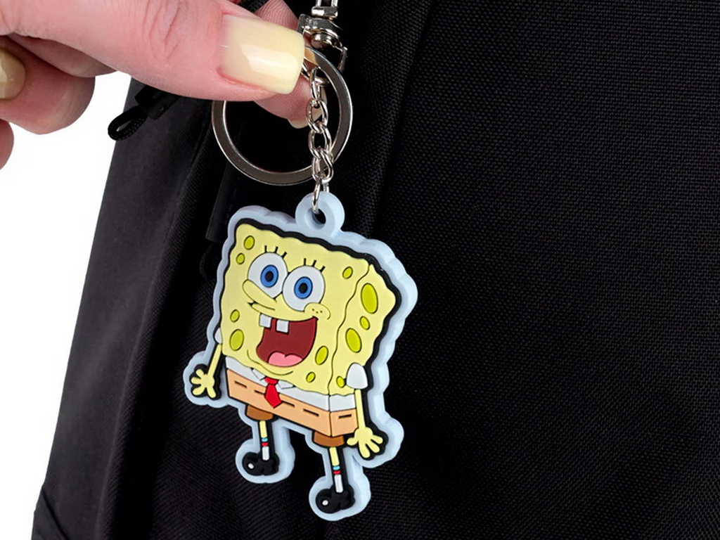 Брелок-підвіска SpongeBob SquarePants, 6,7×4,8 см, гумовий, Kite