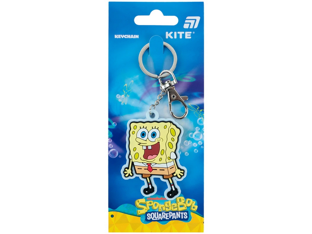 Брелок-підвіска SpongeBob SquarePants, 6,7×4,8 см, гумовий, Kite