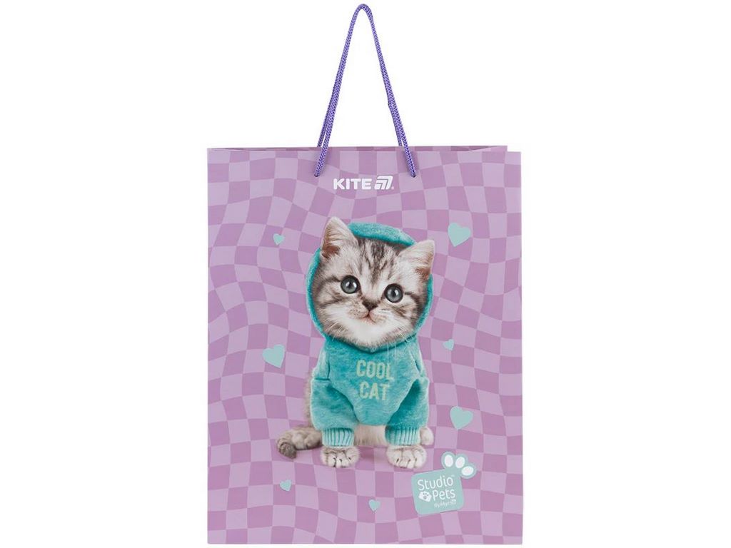 Пакет паперовий подарунковий, 26х32см, Studio Pets, Kite