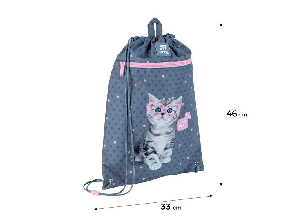 Сумка для обуви с карманом Studio Pets SP25-601M-1, 46x33 см, на шнурках, Kite