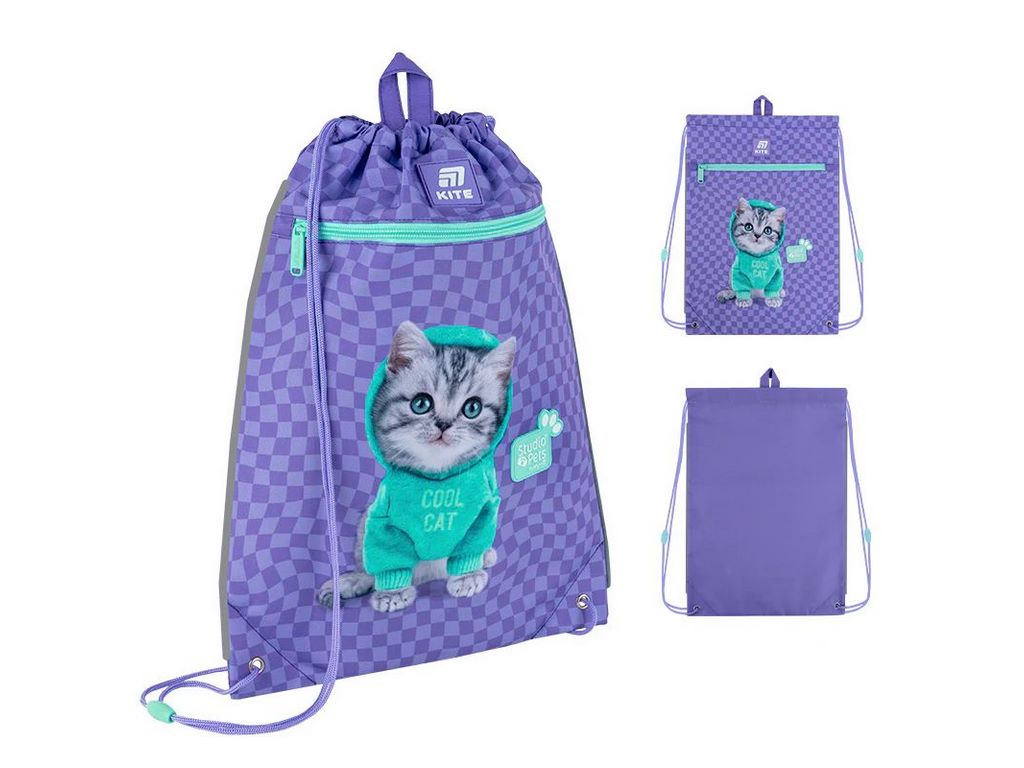 Сумка для обуви с карманом Studio Pets SP25-601M-2, 46x33 см, на шнурках, Kite