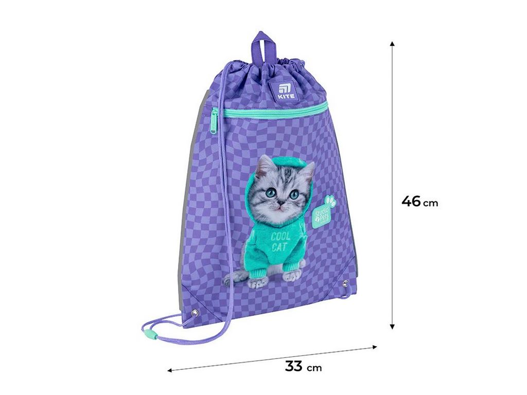 Сумка для обуви с карманом Studio Pets SP25-601M-2, 46x33 см, на шнурках, Kite