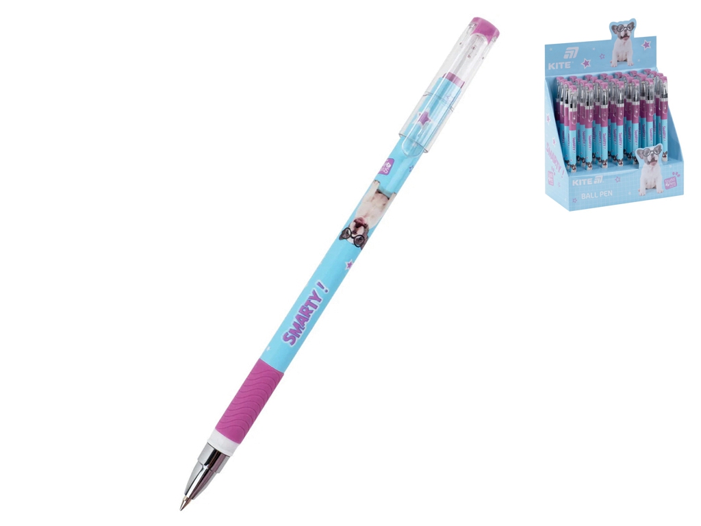 Ручка кулькова Kite Studio Pets SP26-032, синя, 0,5 мм