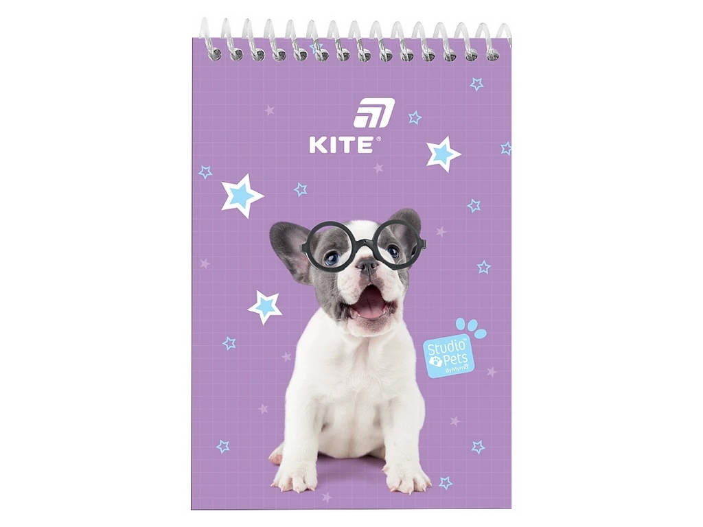 Блокнот А6 на пластиковой спирали Studio Pets Kite SP26-196, 48 листов