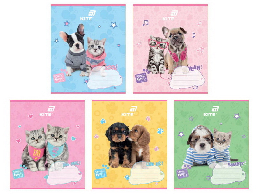 Зошит у лінію Studio Pets Kite SP26-234, 12 аркушів, мікс видів, ціна за 1шт