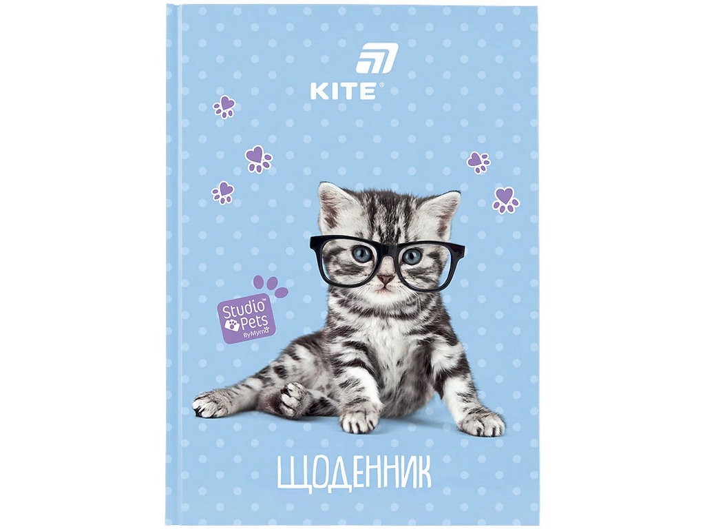 Щоденник шкільний Kite Studio Pets SP26-262-2, тверда обкладинка