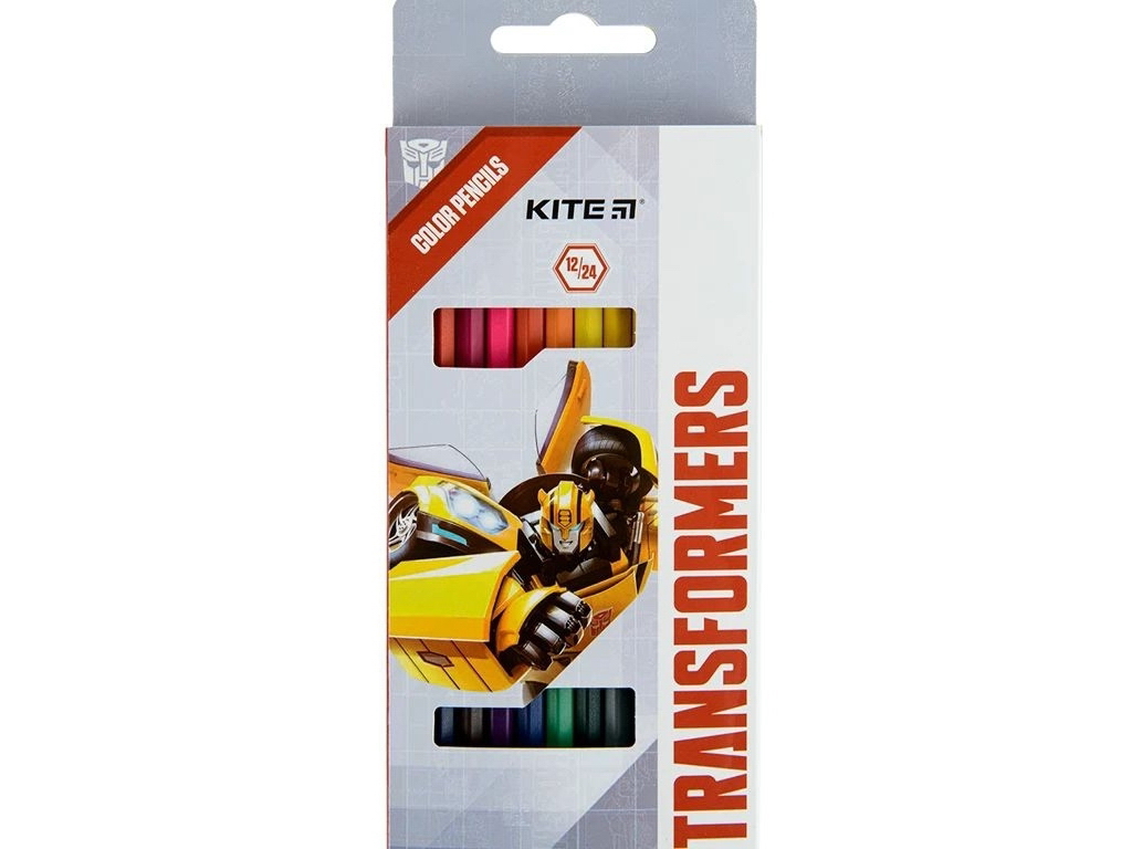 Карандаши цветные двусторонние Transformers 12 шт, Kite