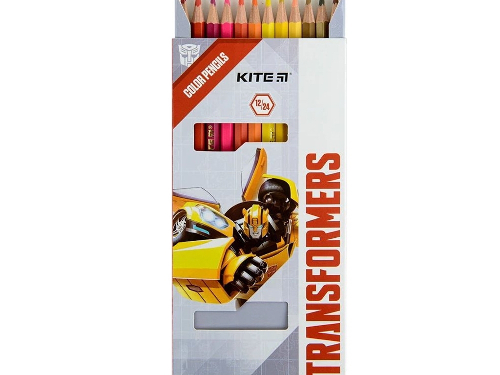 Карандаши цветные двусторонние Transformers 12 шт, Kite