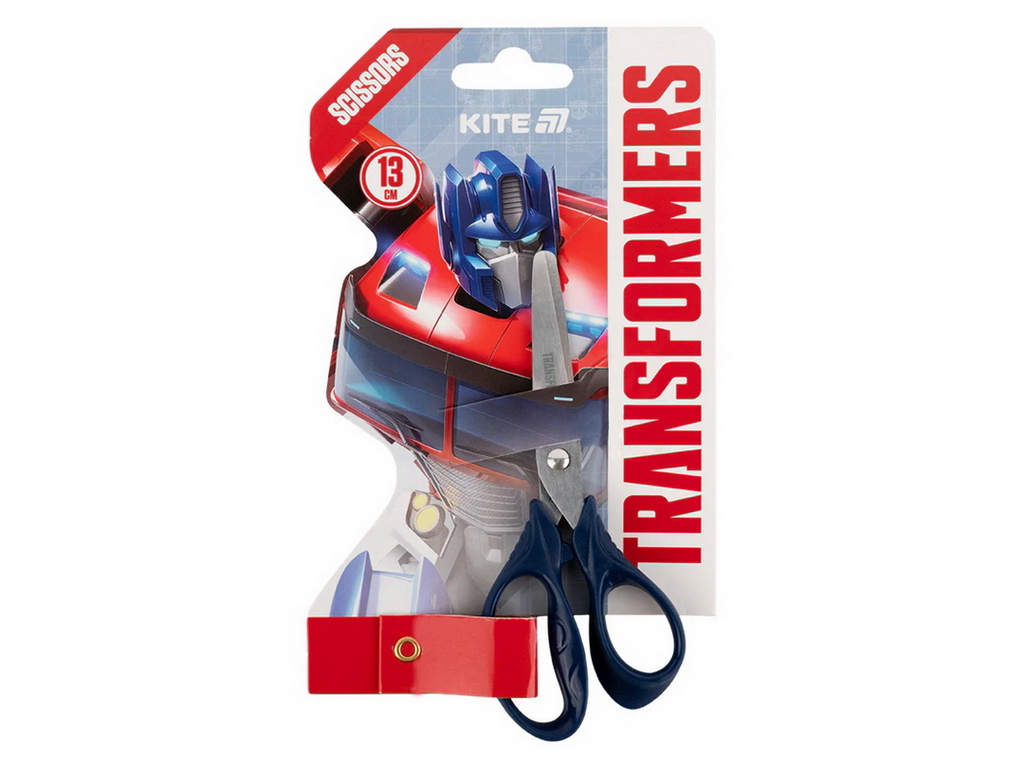 Ножиці дитячі з заокругленими кінчиками Transformers, 13 см, Try-me-card, Kite