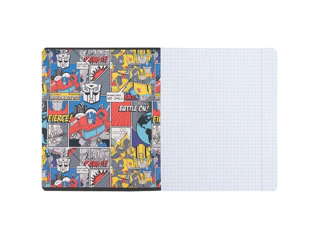 Зошит у клітинку 12 аркушів, Transformers (ціна за 1шт)