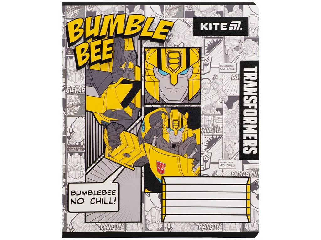 Зошит у клітинку 12 аркушів, Transformers (ціна за 1шт)