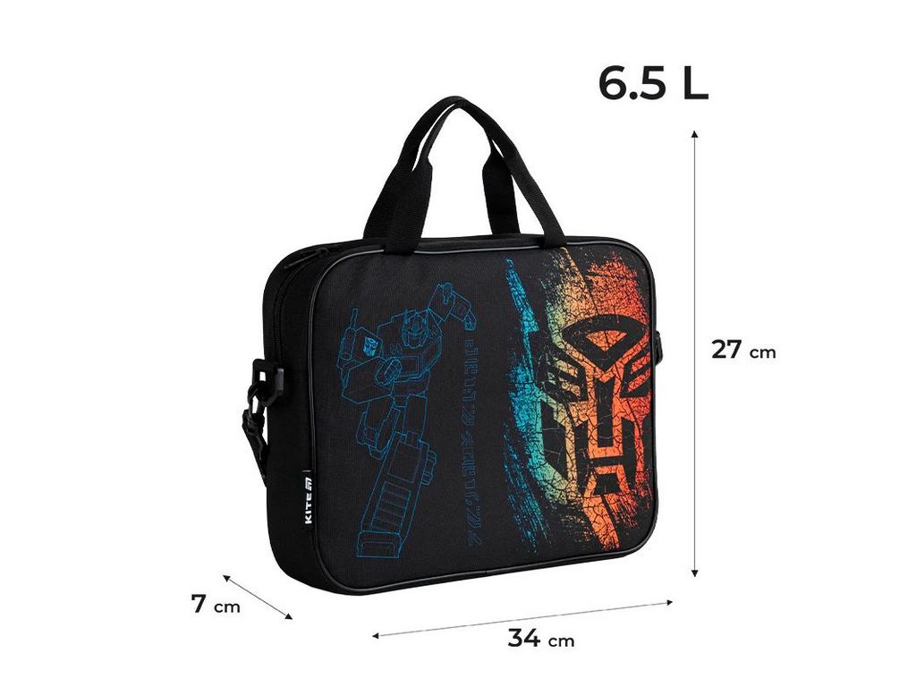 Школьная текстильная сумка A4, 1 отдел, Transformers Generations, Kite