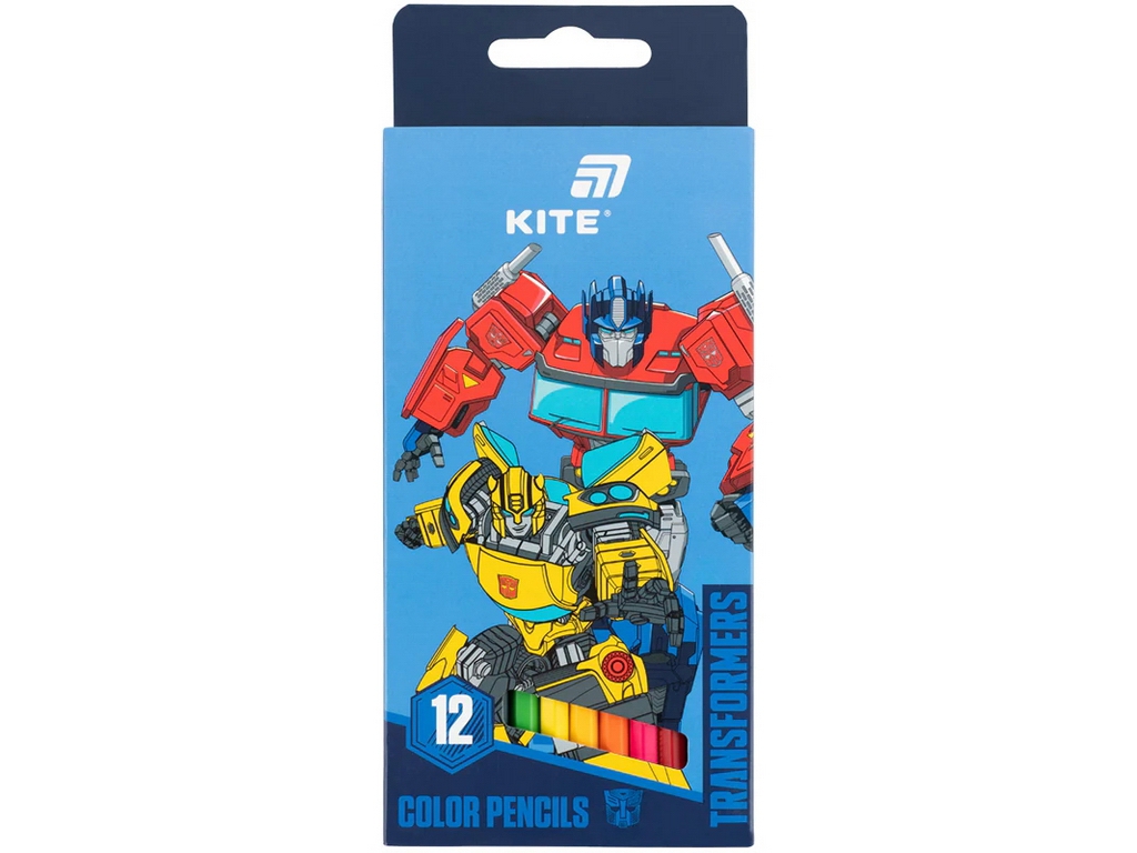 Карандаши цветные Kite Transformers TF26-051, 12 шт