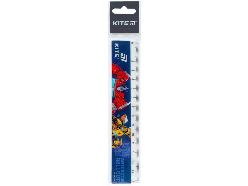 Лінійка пластикова Kite Transformers TF26-090, 15 см