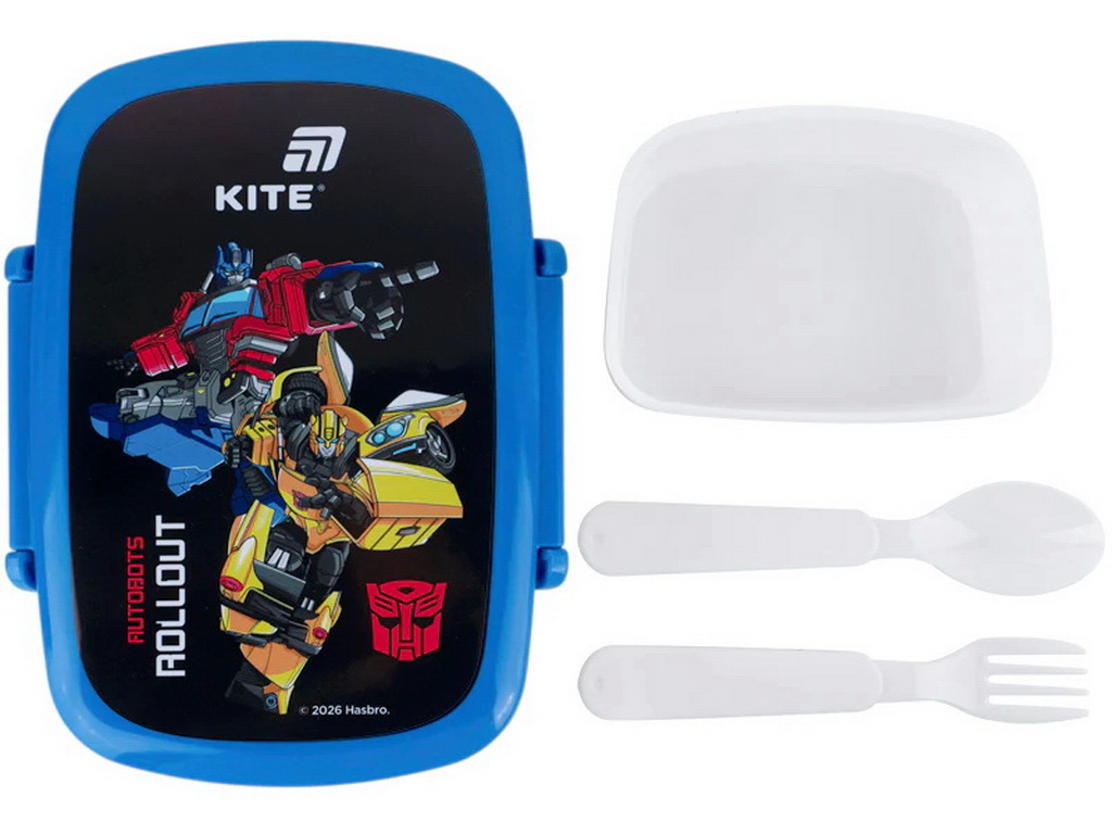 Ланчбокс з мініконтейнером та столовими приладами  Kite Transformers TF26-163, 750 мл