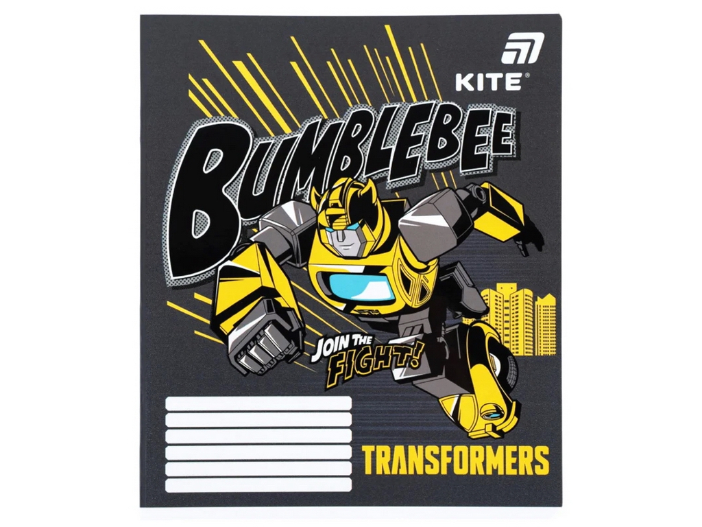 Зошит у кілітинку Transformers Kite TF26-232, 12 аркушів, мікс видів, цна за 1шт