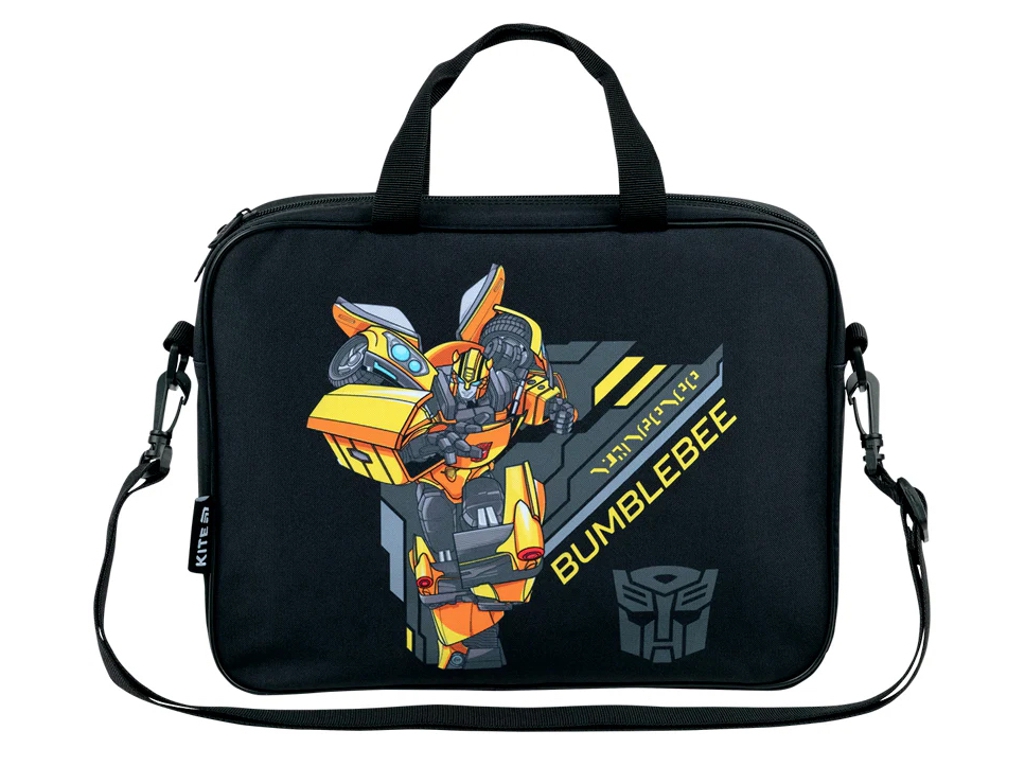 Сумка шкільна текстильна для А4 Kite Transformers, 27x34x7 см, на блискавці, Kite
