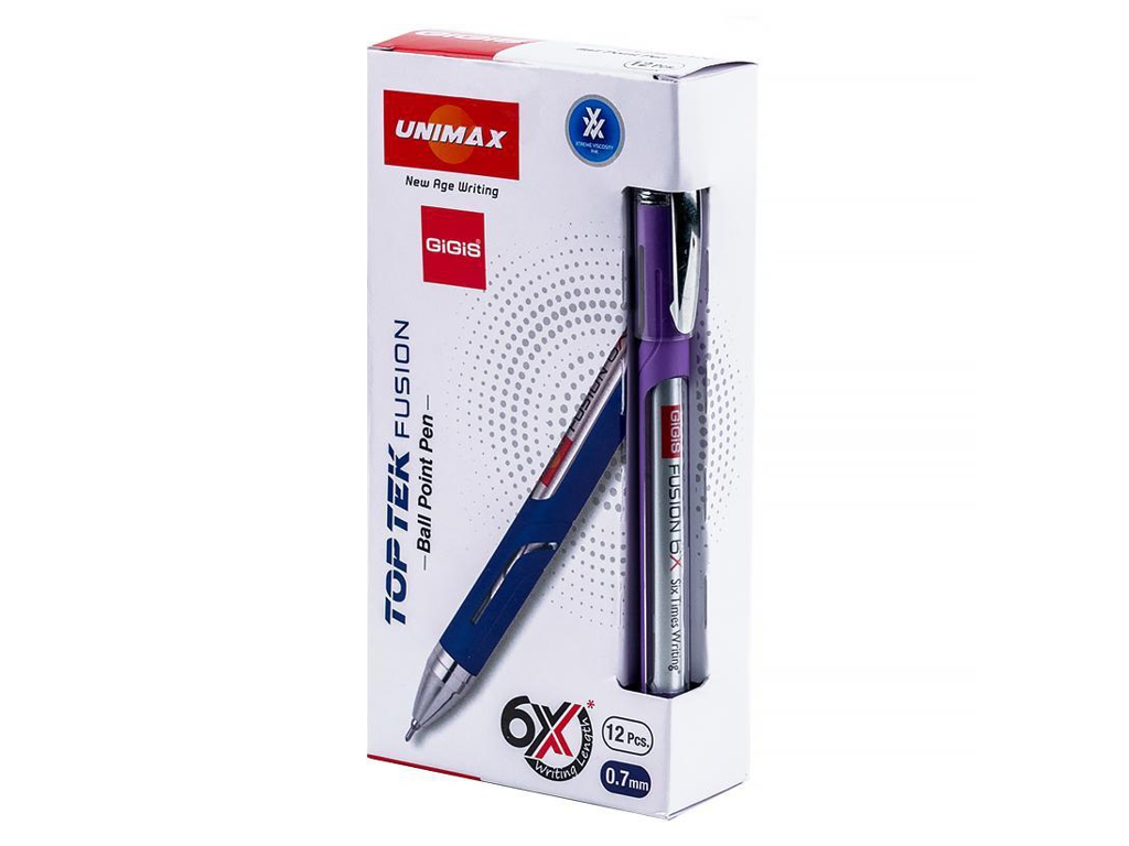 Ручка шариковая фиолетовая Top Tek Fusion 10 000, Unimax UX-10 000-11