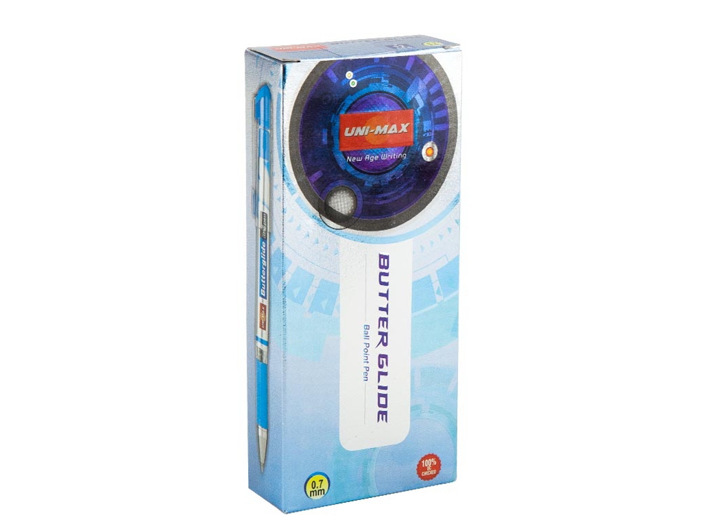 Ручка шариковая Butterglide синяя, Unimax