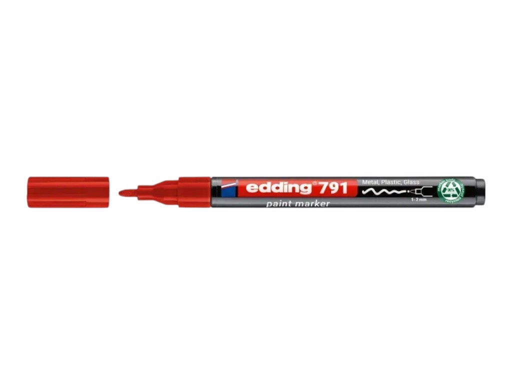 Маркер Edding Paint круглый красный 1-2 мм, e-791/02n