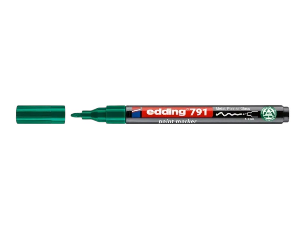 Маркер Edding Paint круглый зеленый 1-2 мм, e-791/04n