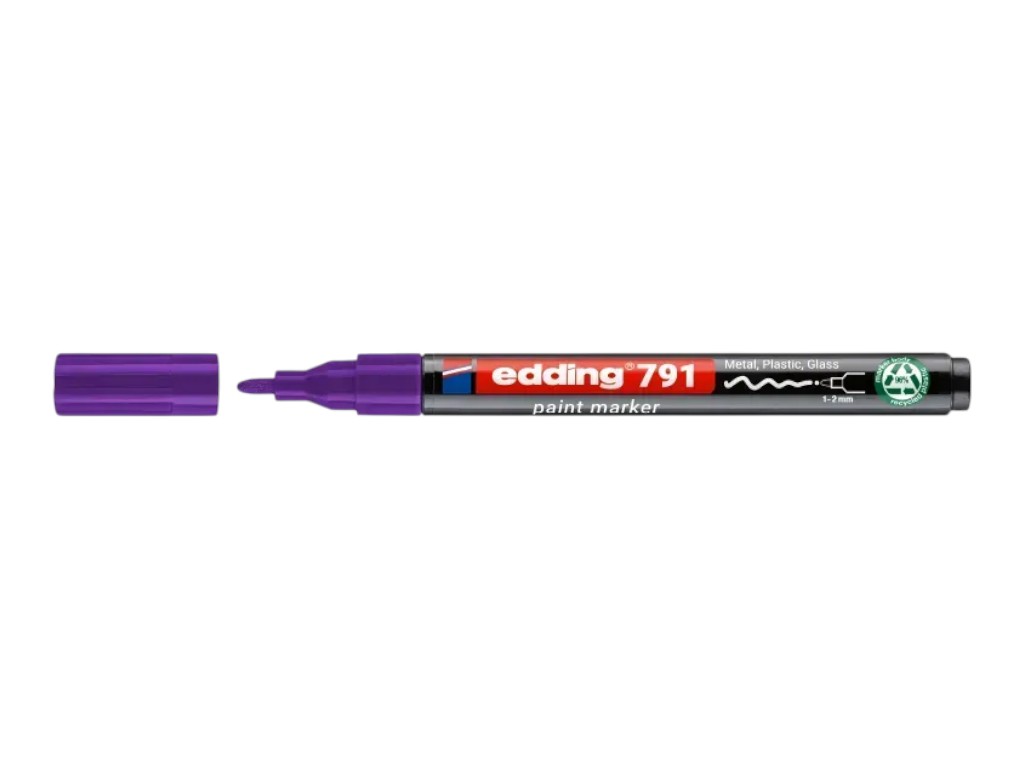 Маркер Edding Paint круглый фиолетовый 1-2 мм, e-791/08n