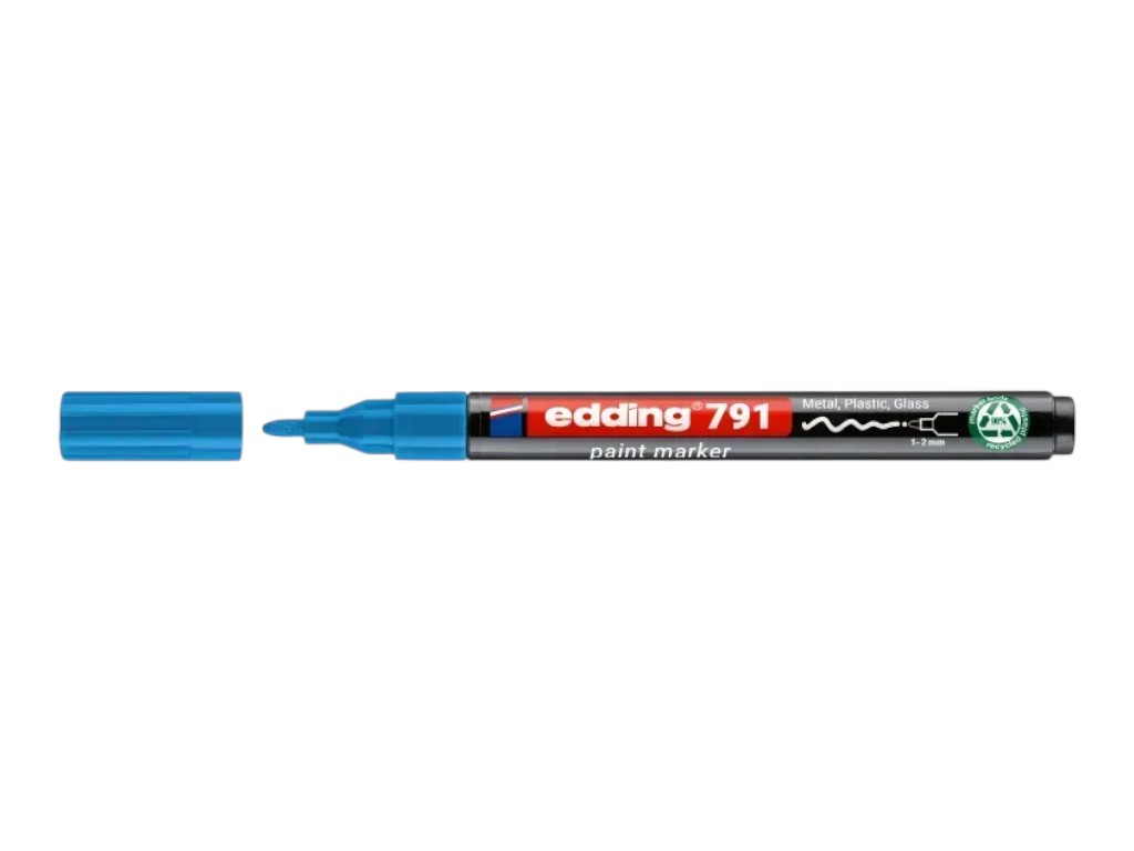 Маркер Edding Paint круглый голубой 1-2 мм, e-791/10n