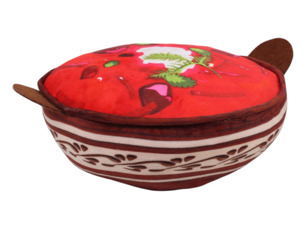 М'яка подушка Сувенір Борщ, розмір 22x22x10 см, Копиця 00558-4