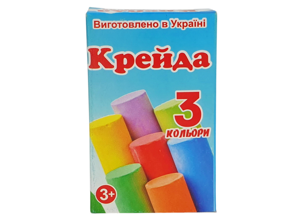 Мел асфальтный 3 цвета круглый. Люкс Колор КРУ 3