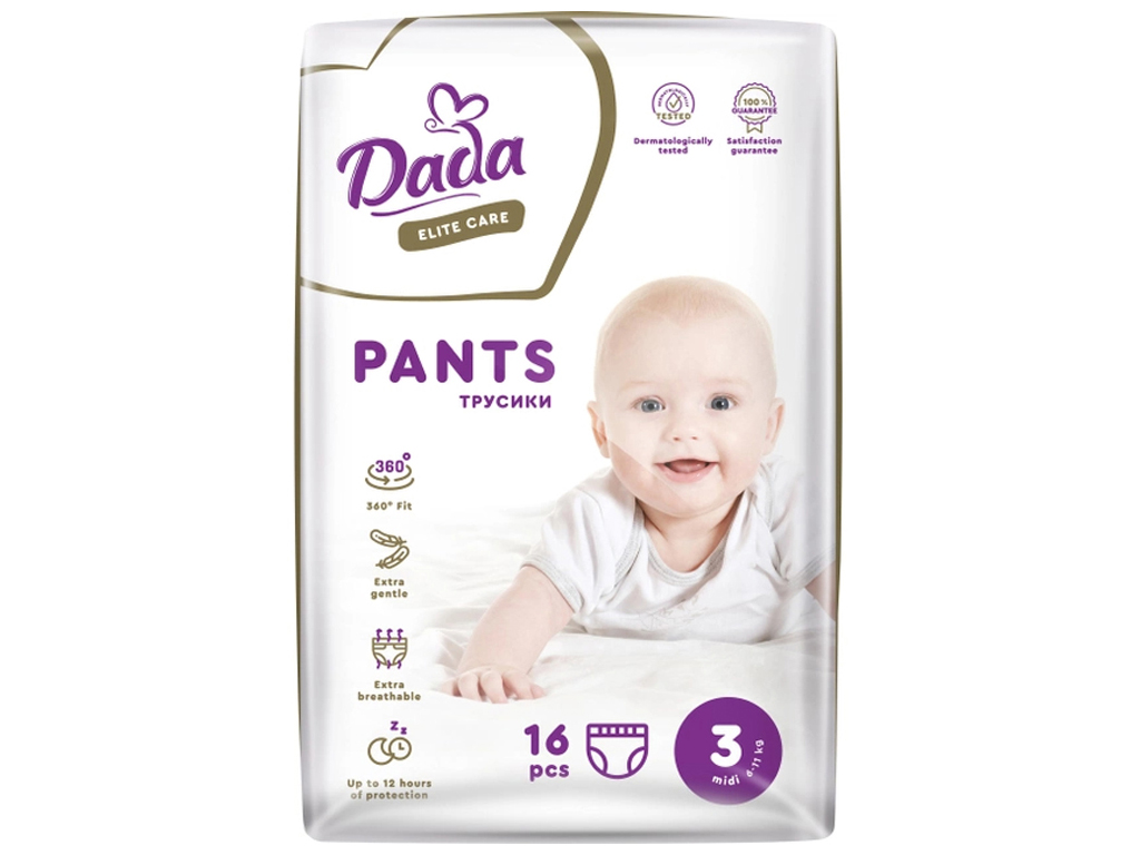 Подгузники - трусики на резинке Dada Elite Care Midi (6-11кг) 16шт