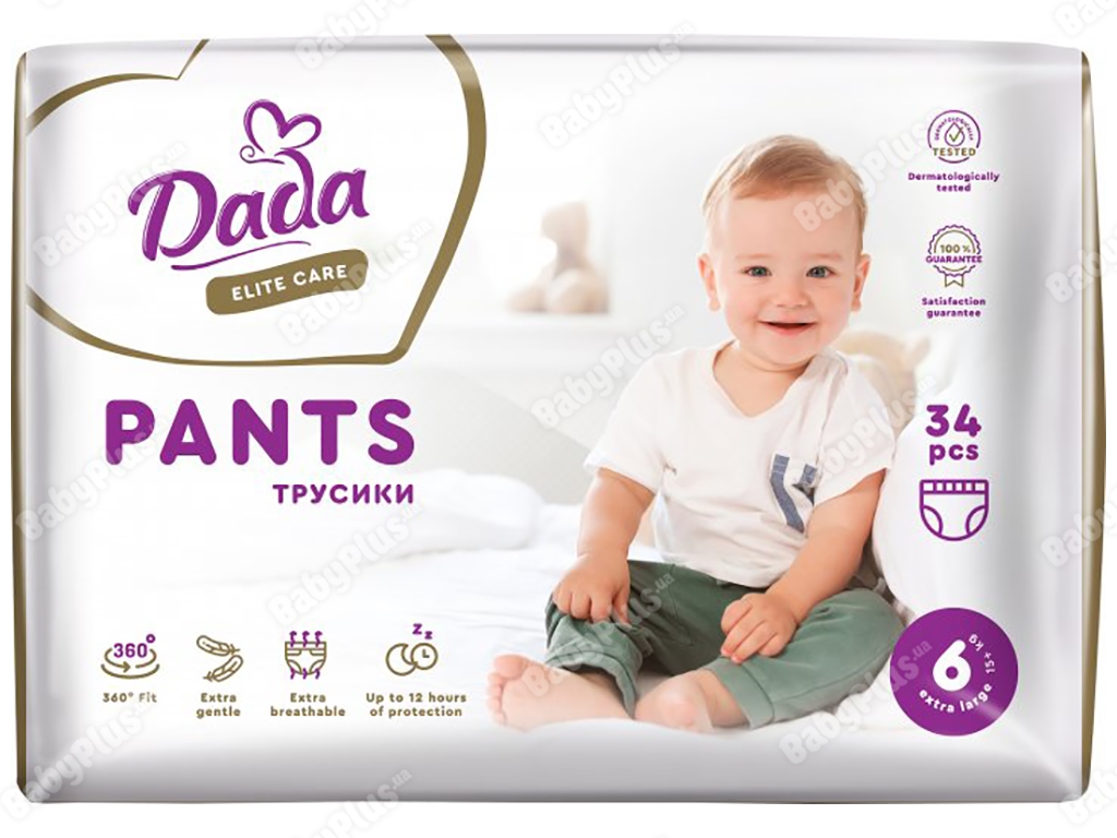 Подгузники-трусики Dada Elite Care XL размер 6 (15+кг) 34шт