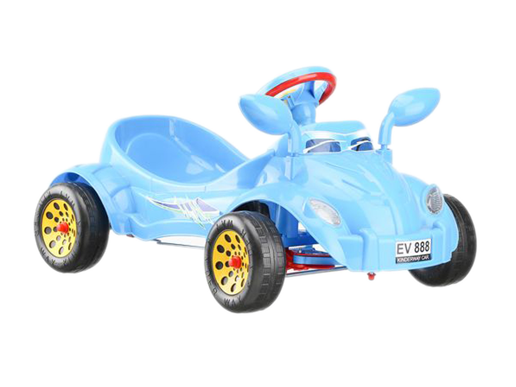 Автомобіль дитячий педальний Блискавка блакитний. Kinderway KW 09-903