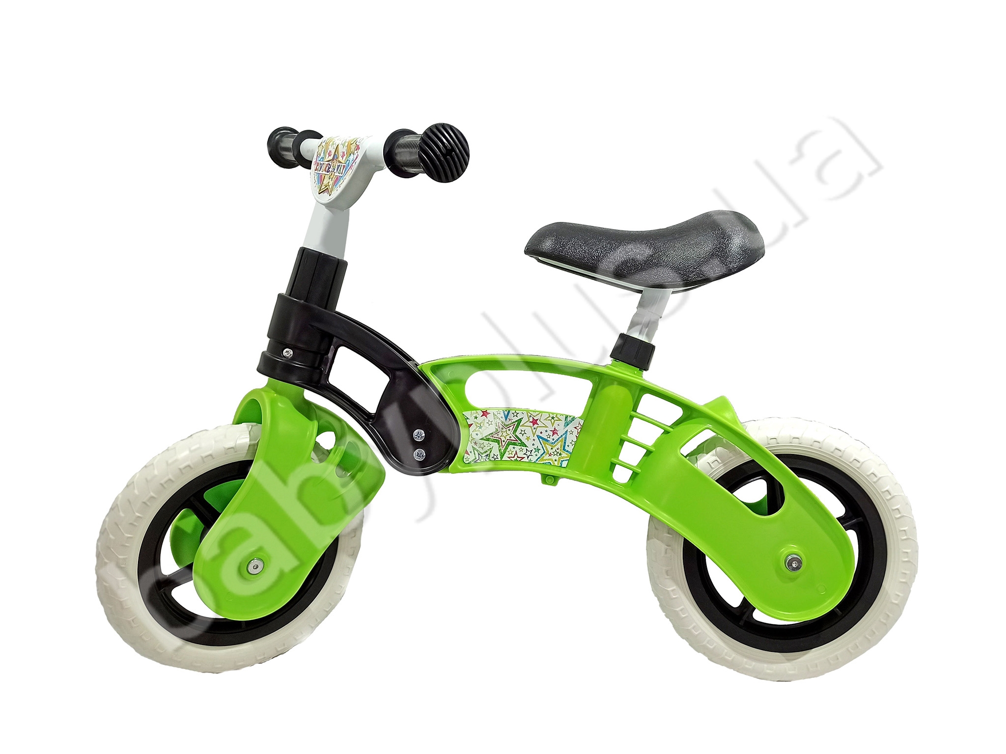 Беговел детский черно-зеленый. Star Bike. Kinderway KW-11-012 ЧЗ