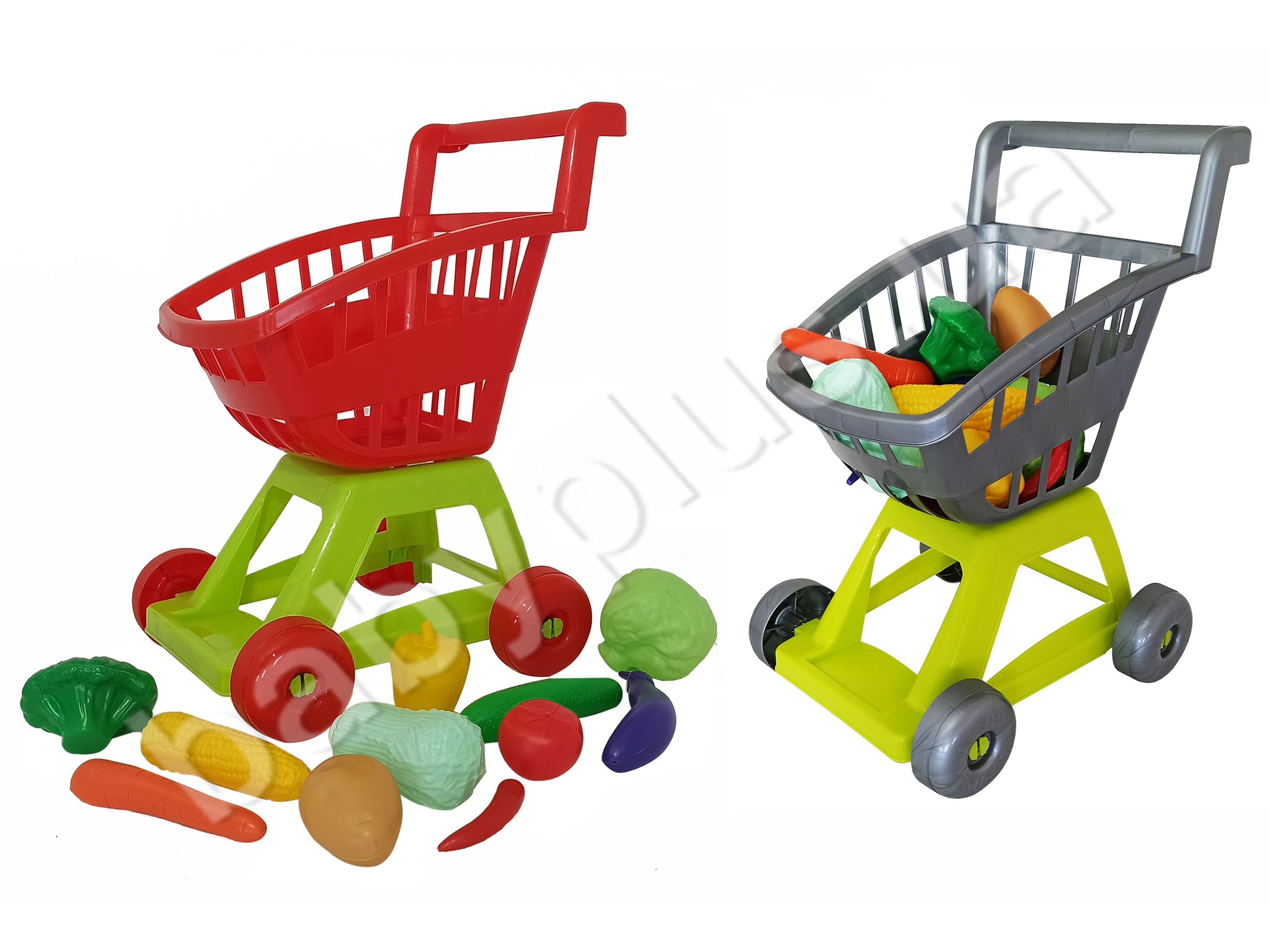 Купить Тележка супермаркет с овощами в сетке. Kinderway KW-36-003 - фото 3