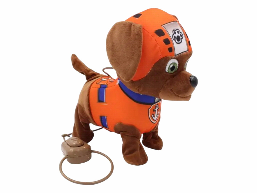 Мягкая игрушка Зума, 25 см, ходит и поет по-английски, на пульте, Paw Patrol