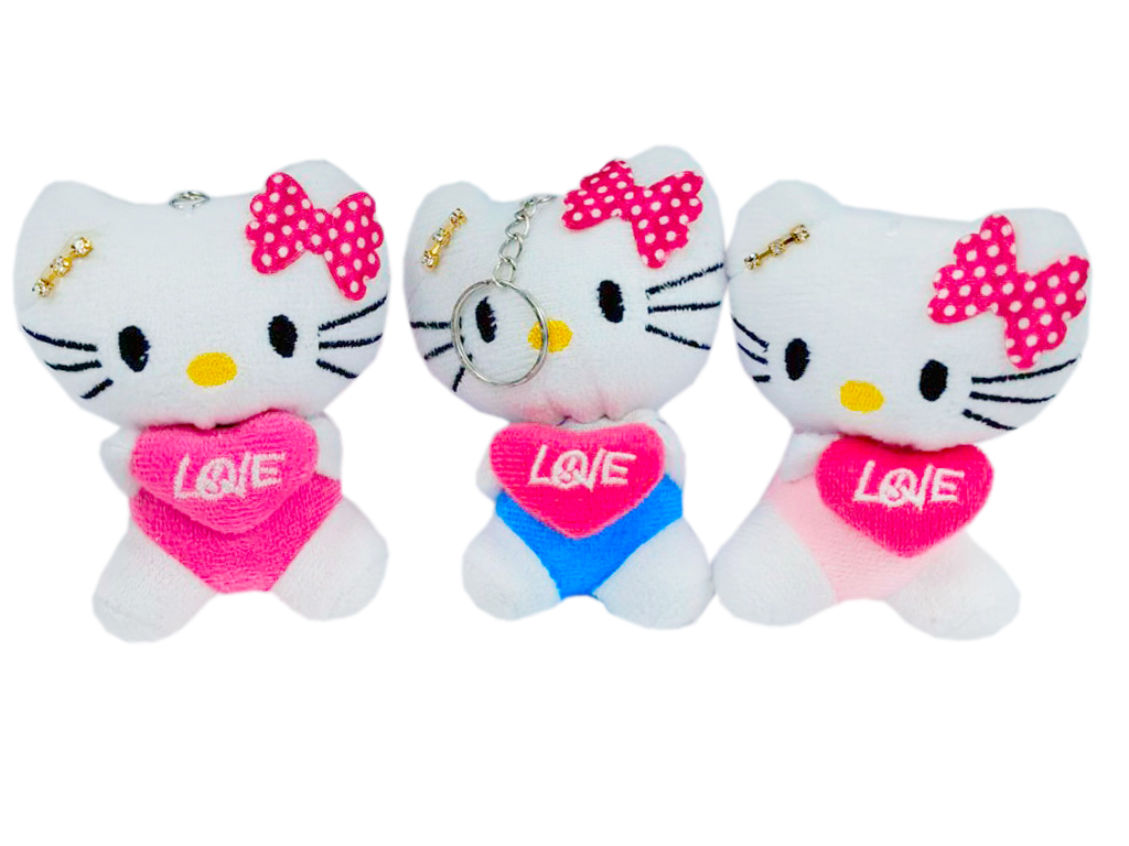 Брелок мягкий игрушка Hello Kitty 9.5 см, с кольцом, Сонечко