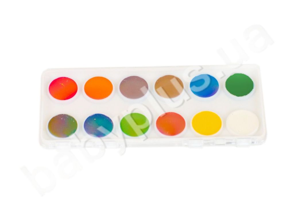 Фарби акварельні Малятко 12 кольорів (міні) Люкс Колор 0752