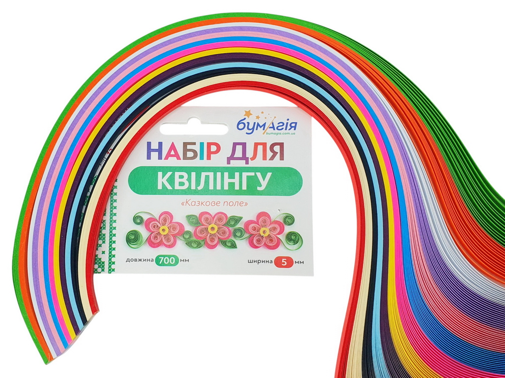 Папір для квілінгу 12 кольорів 5мм. Люкс колор 31092