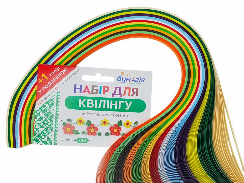 Папір для квілінгу 12 кольорів 5мм. Люкс колор 31092