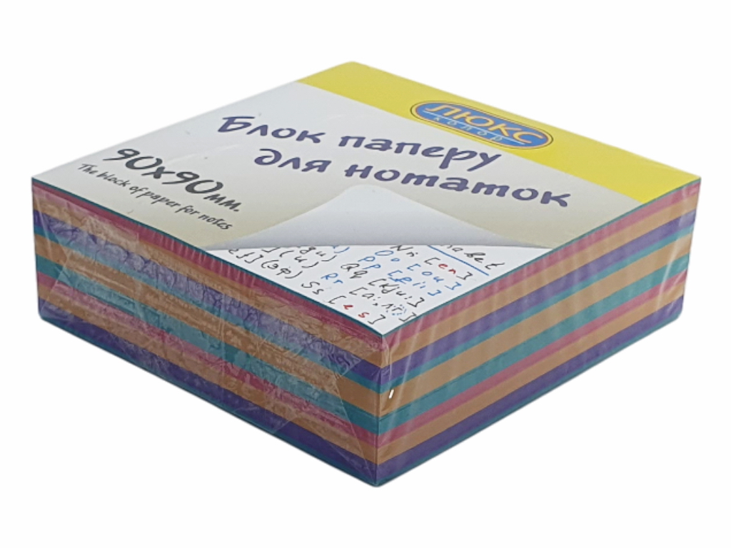 Блок ЦВЕТНОЙ клееный 90х90x30 мм. Люкс Колор 90-30 ЦК