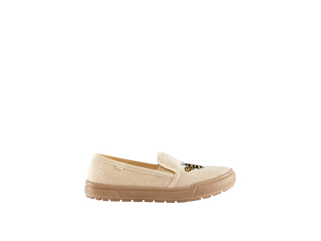 Слипоны женские текстильные ROXY бежевые Bee Strong L-784M-3-BS, 40 размер, Litma